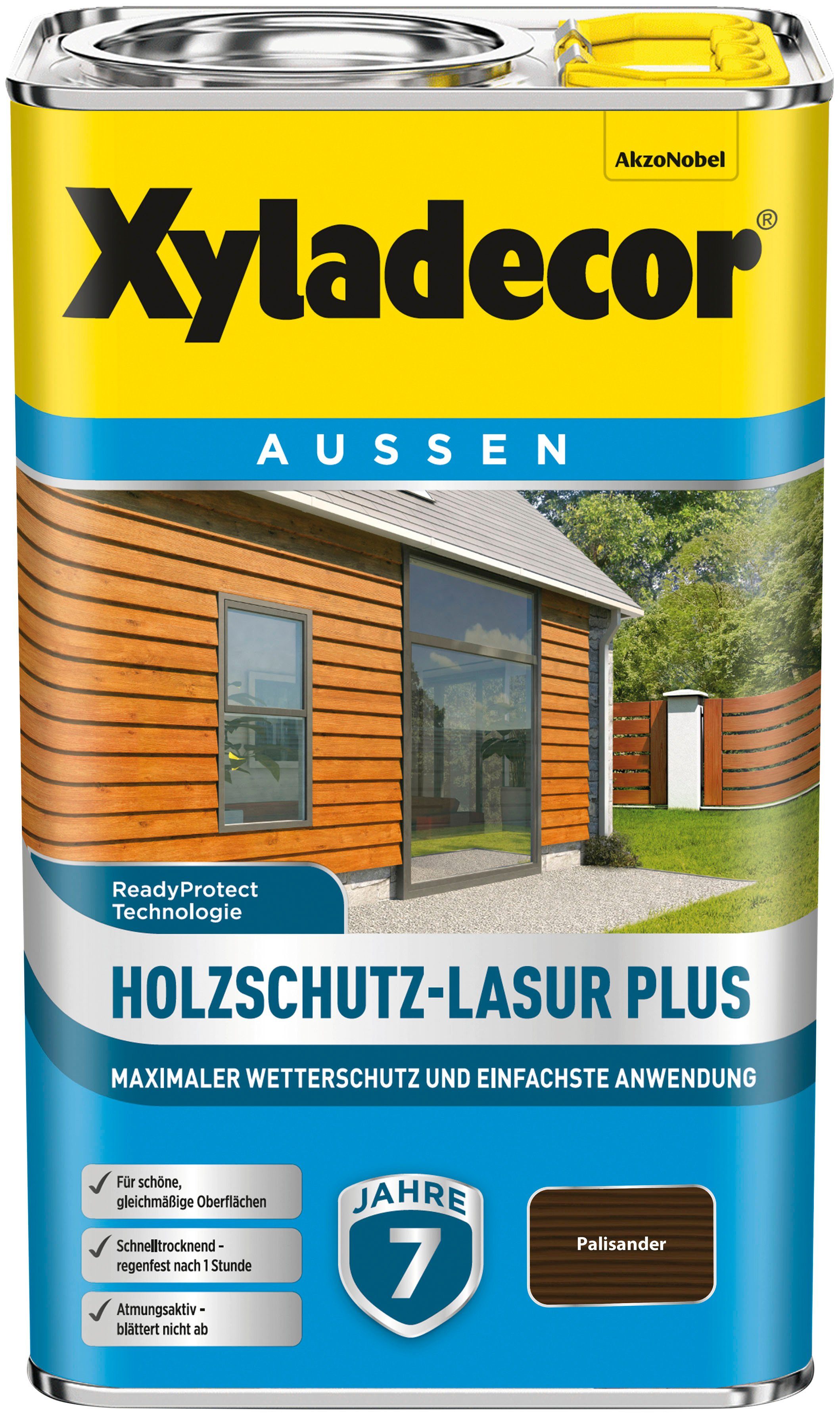 Holzschutz-Lasur erhältlich Xyladecor  Holzschutzlasur Plus, und Gebindegrößen verschiedenen Farben palisander