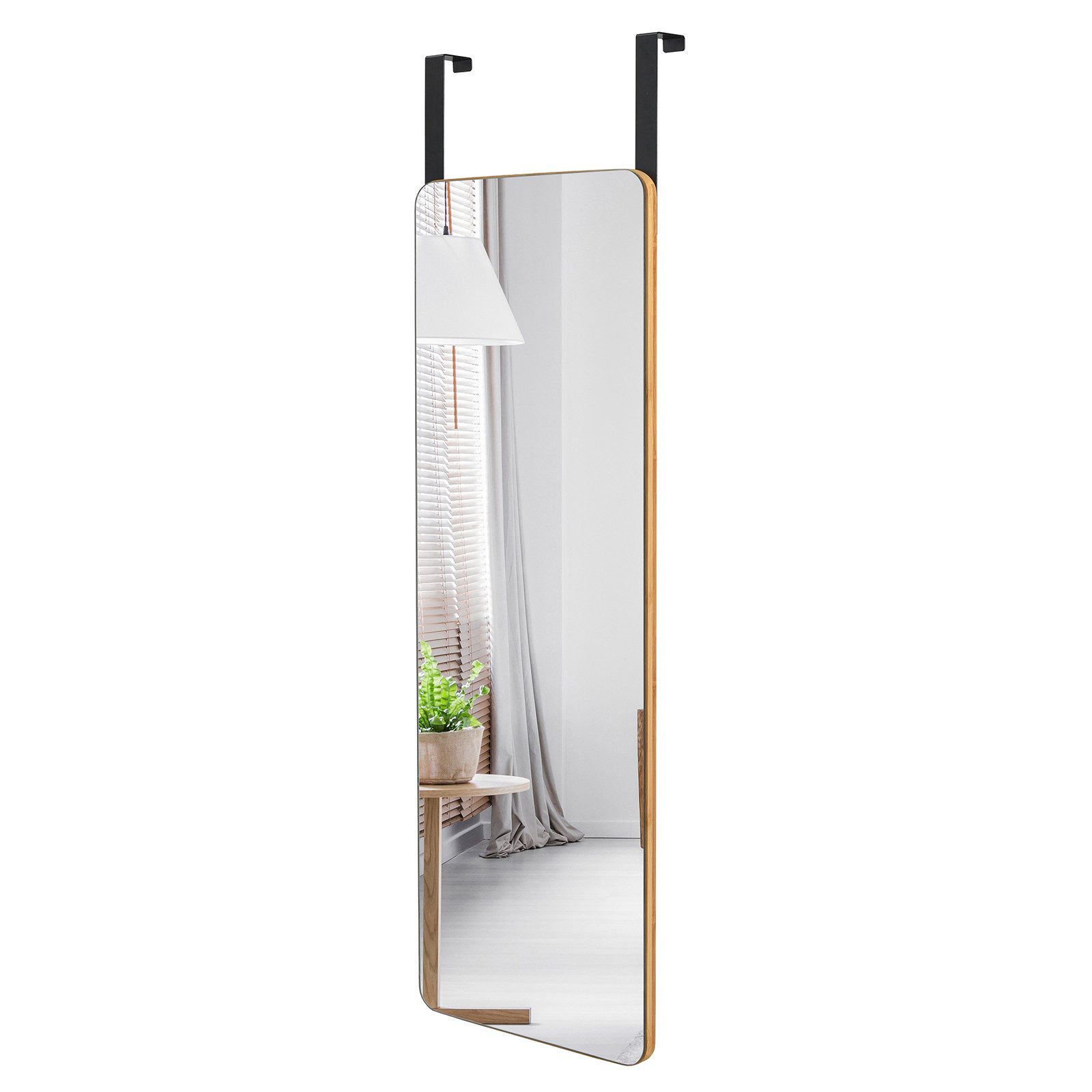 COSTWAY Wandspiegel Ganzkörperspiegel, mit 2 Haken, 100cm x 35cm günstig online kaufen