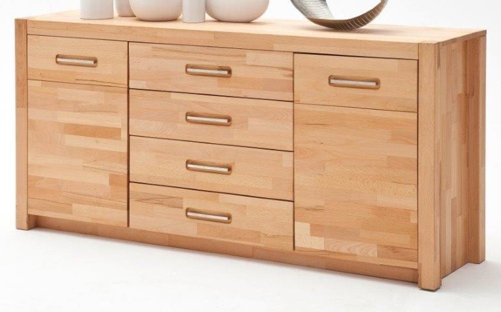 bv-vertrieb Standvitrine Vitrine Kernbuche Anrichte Highboard günstig online kaufen