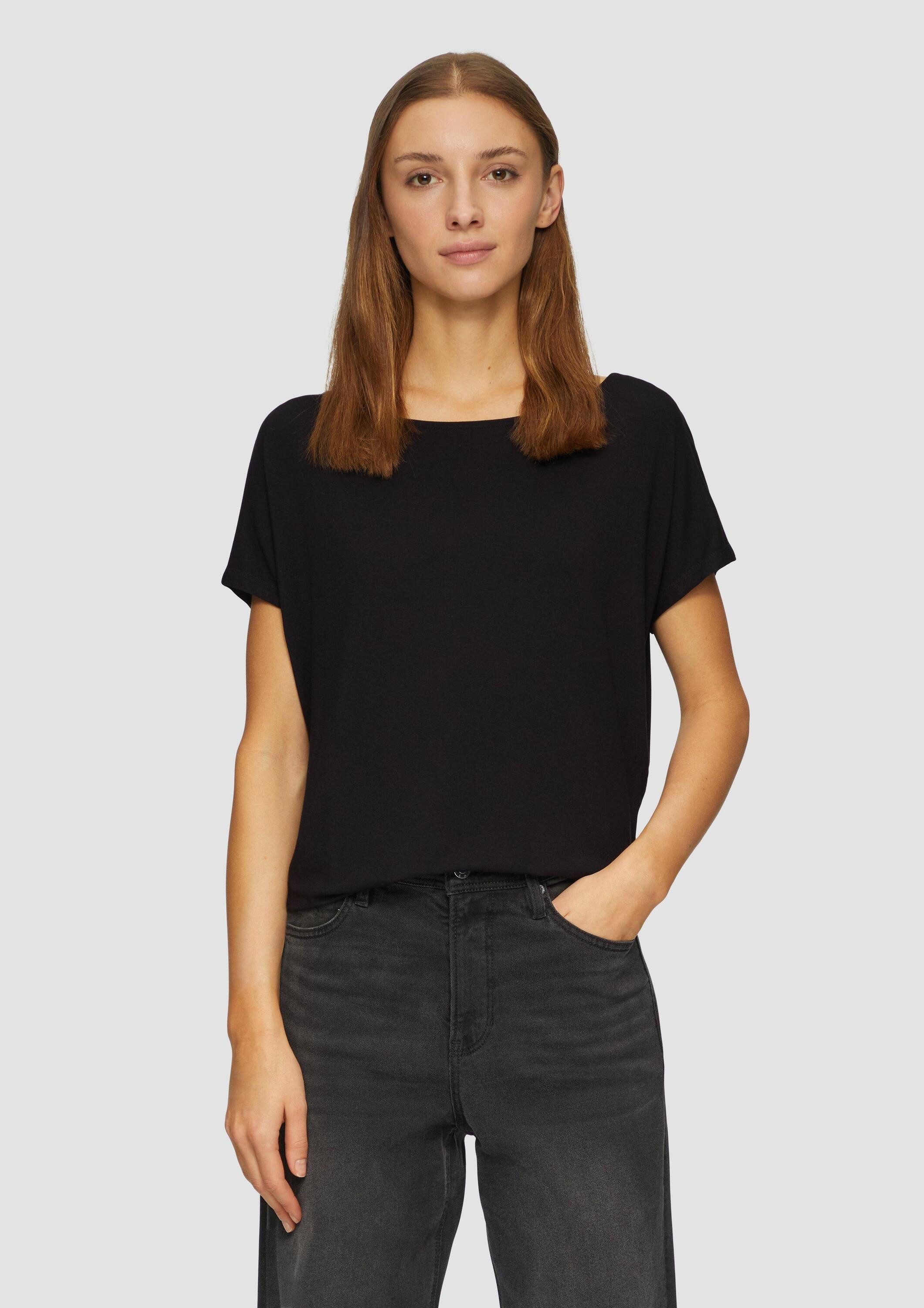 s.Oliver Kurzarmshirt T-Shirt Fließendes Jersey-Shirt mit günstig online kaufen