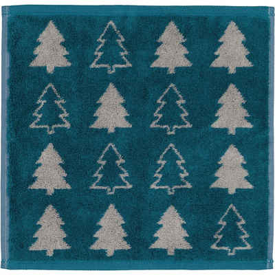 Cawö Handtücher Christmas Edition Tannenbäume Frottier, 100% Baumwolle