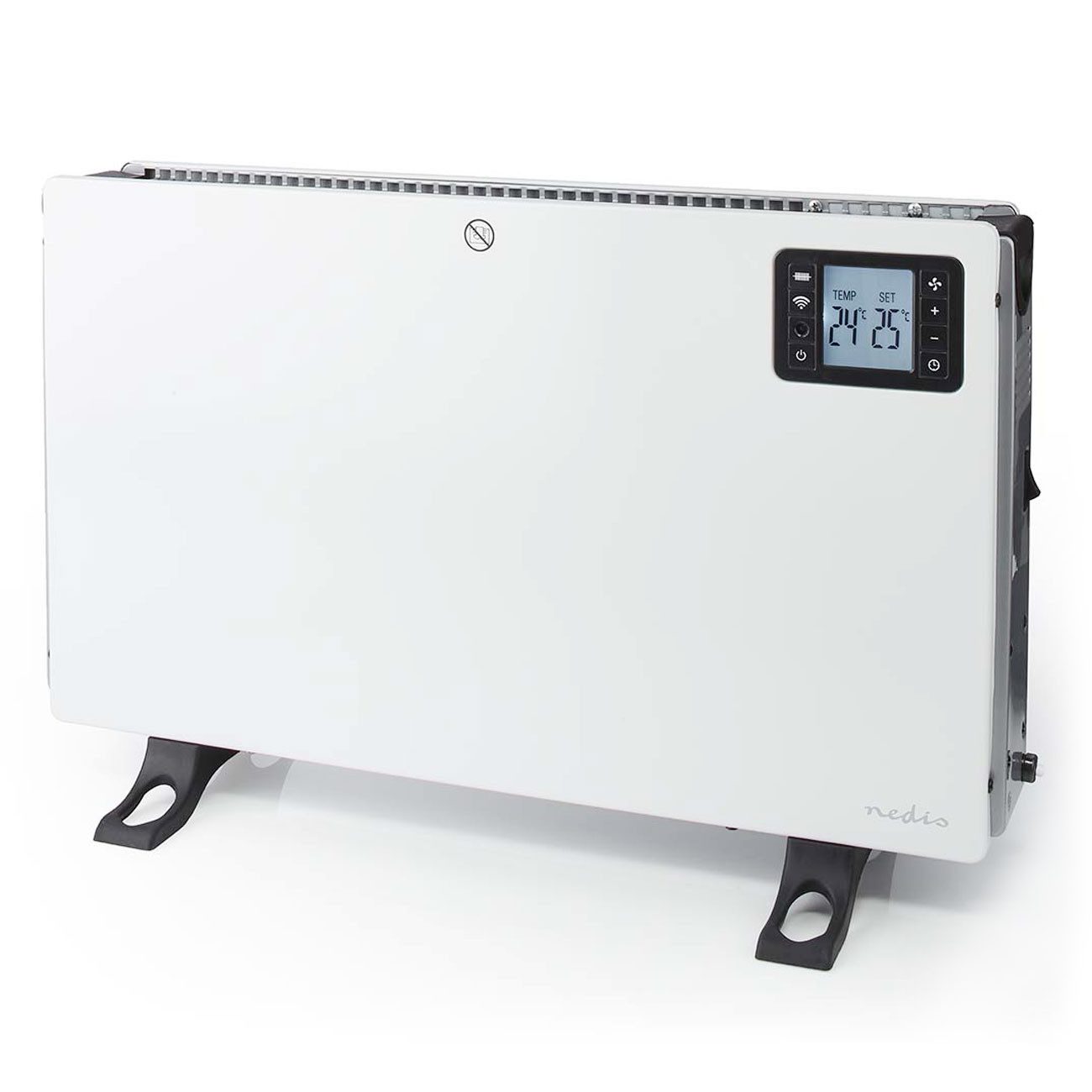Nedis Konvektor SmartLife Wi-Fi Konvektor-Heizung 2000W, App & Sprachsteuerung, Turbogebläse, Fernbedienung, Temp. 5 - 37 °C