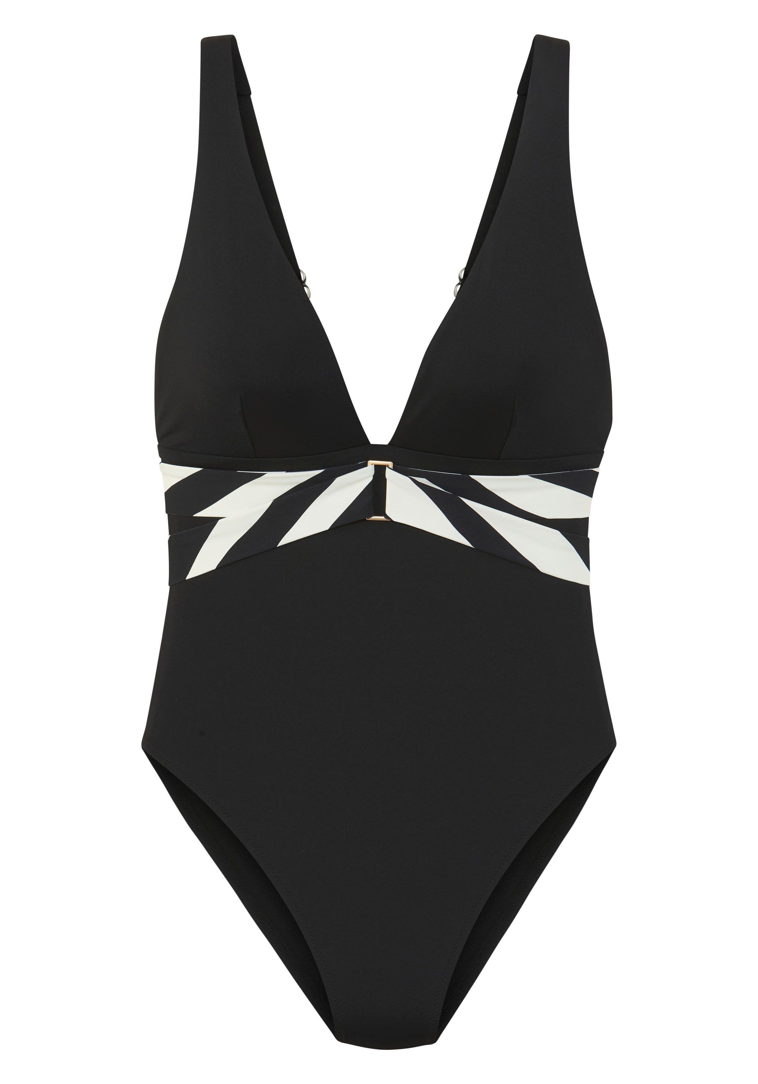 French Connection Badeanzug Claire Mit goldfarbener Schnalle günstig online kaufen