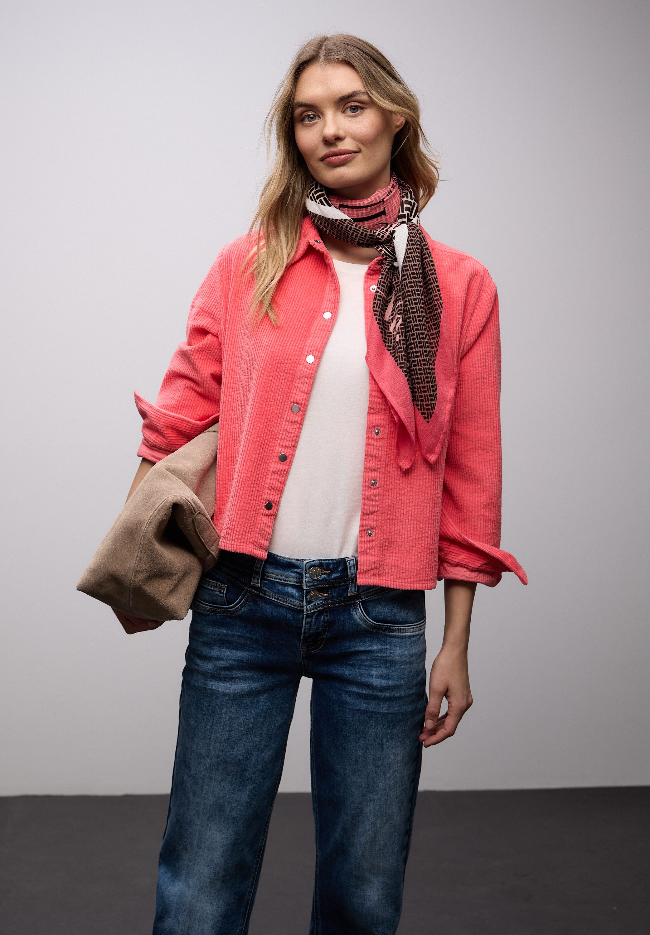 STREET ONE Langarmbluse in Cord-Qualität günstig online kaufen