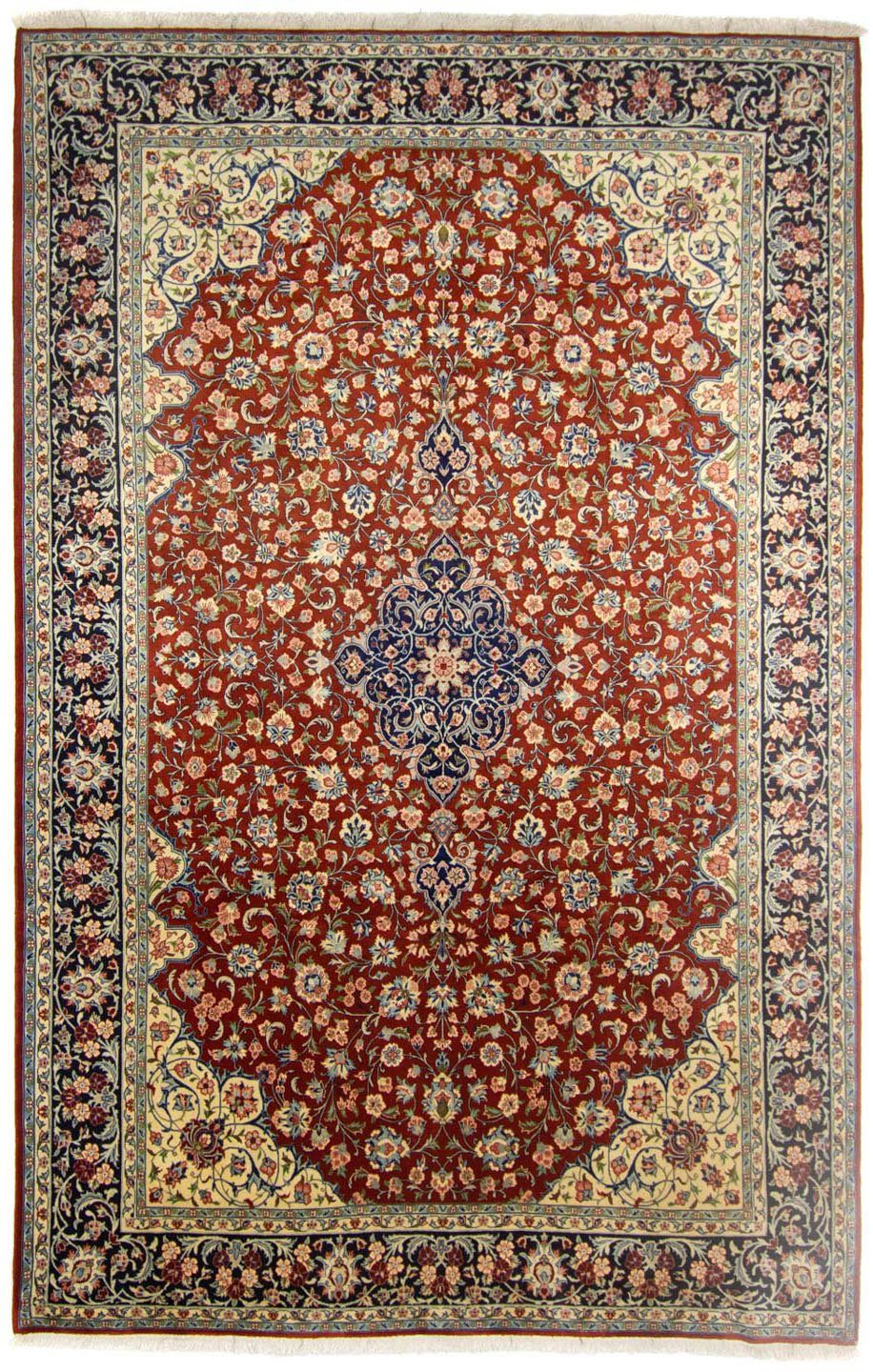 Wollteppich Golpayegan Medaillon Ruggine 368 x 257 cm, morgenland, rechteckig, Höhe: 10 mm, Unikat mit Zertifikat | Kurzflor-Teppiche