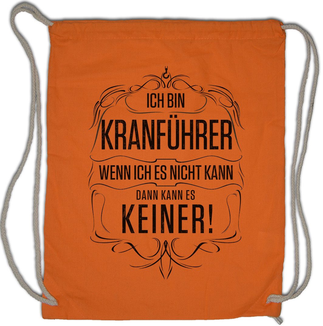 Turnbeutel Ich Bin Kranführer Turnbeutel Beruf Kran Fahrer Baustelle Baukran
