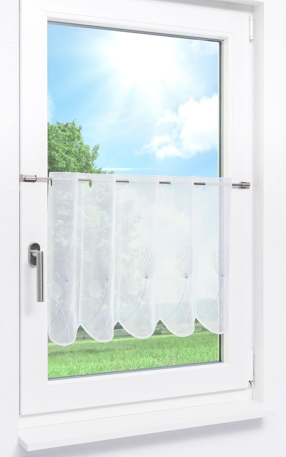 LYSEL® Scheibengardine Allium (1 St), transparent, HxB 45x48cm günstig online kaufen