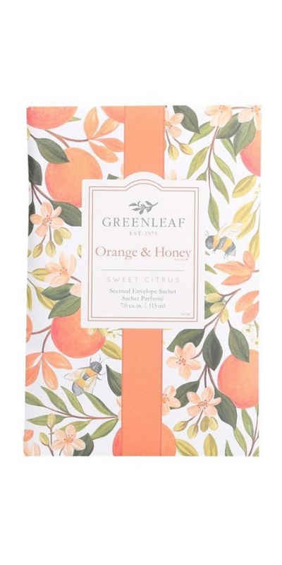 Greenleaf Raumduft Duftsachet Orange & Honey 115ml, 115ml parfümierte Tonerde im Duftbeutel