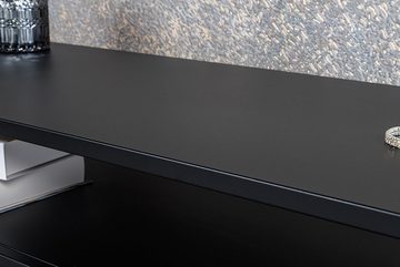 riess-ambiente Konsolentisch DURA STEEL 100cm schwarz (Einzelartikel, 1-St), Metall · schmal · Wohnzimmer · Flurtisch · mit Ablage · lackiert