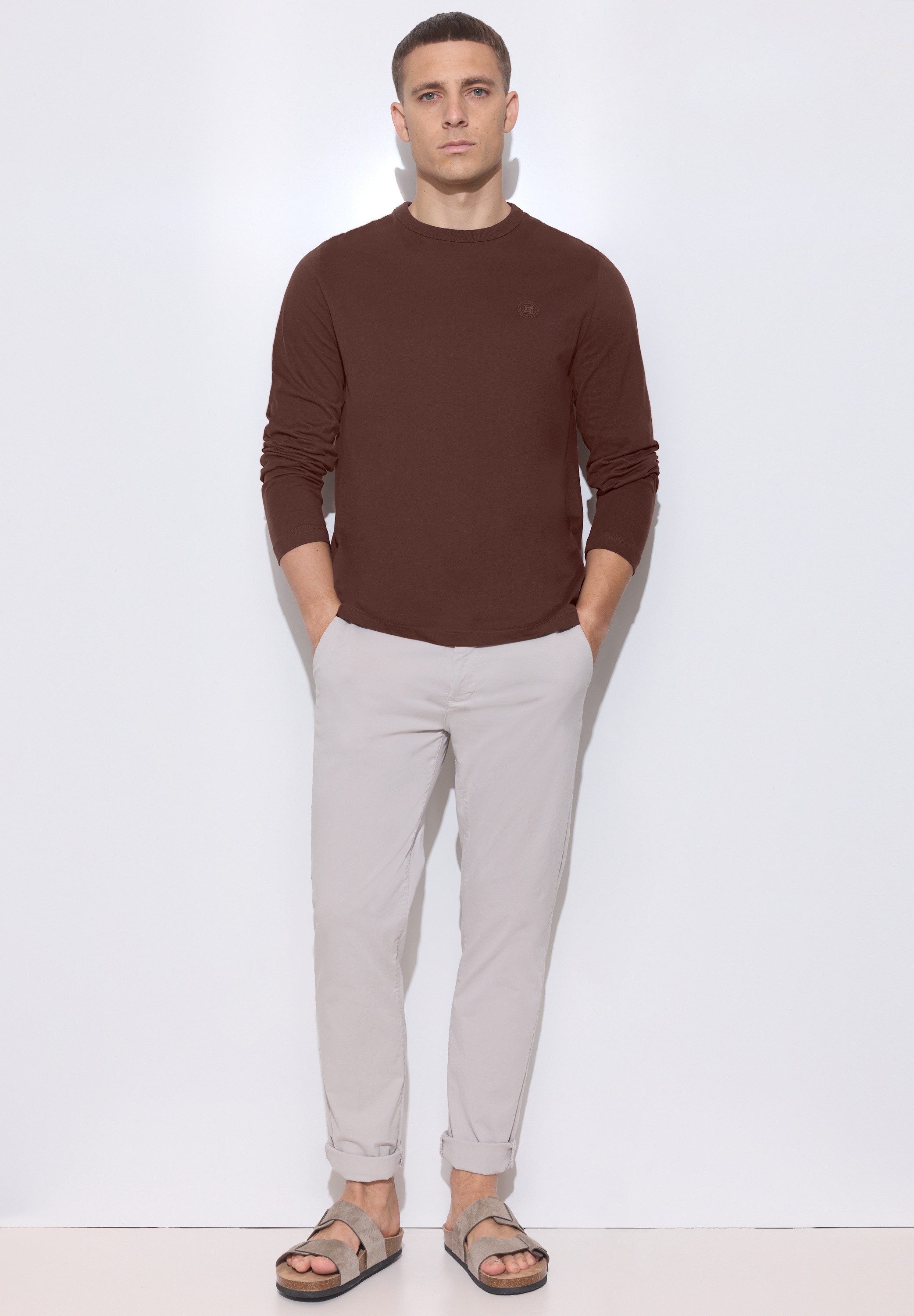 STREET ONE MEN Langarmshirt aus reiner Baumwolle – Bild 3 von 5