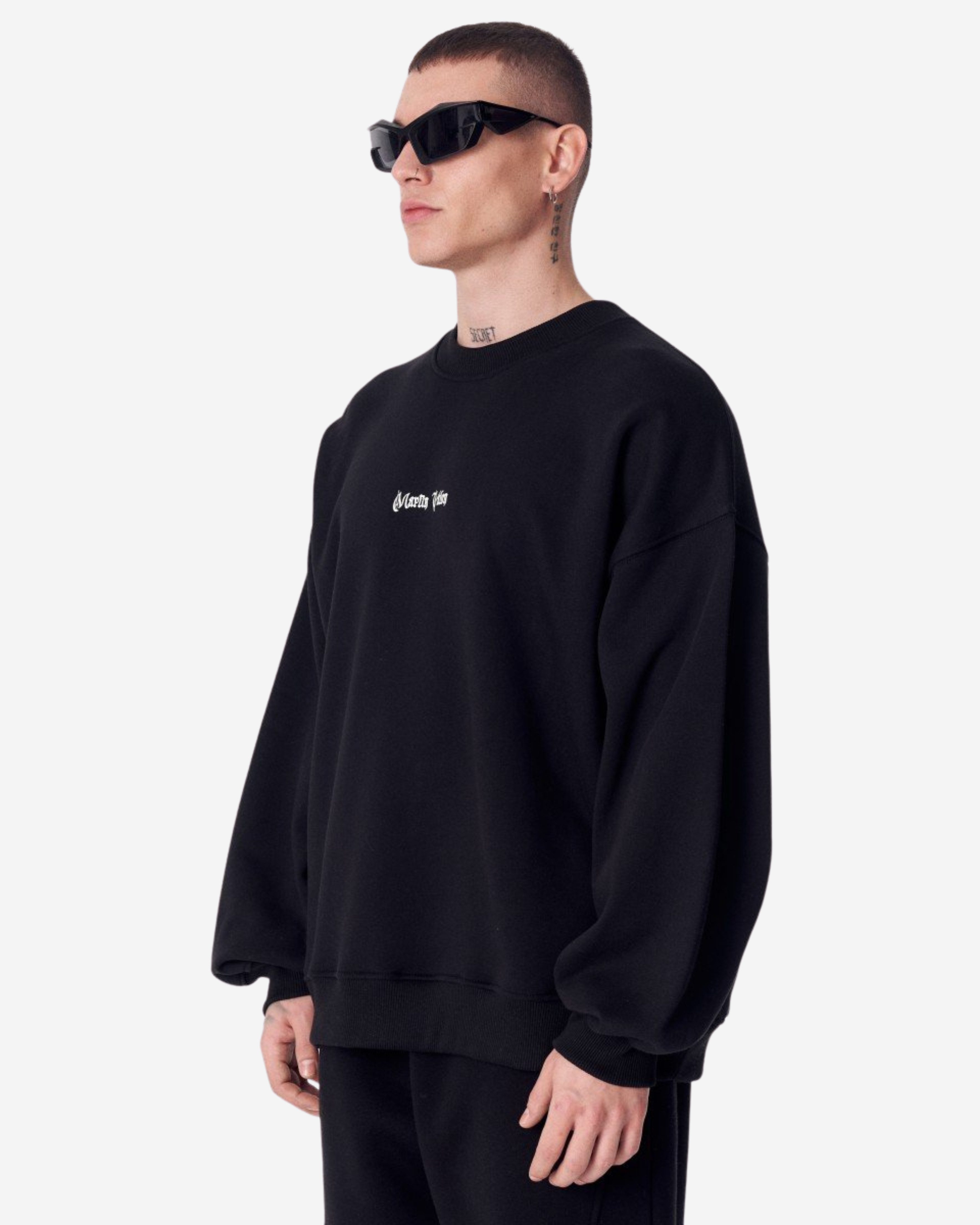 Martin Valen Kapuzenpullover Herren Heritage Fusion Schwarzer Sweatshirt