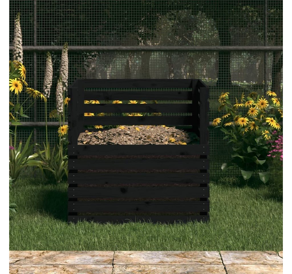 Thumbnail - vidaXL Komposter Komposter Schwarz 80x80x78 cm Massivholz Kiefer, (1 St)