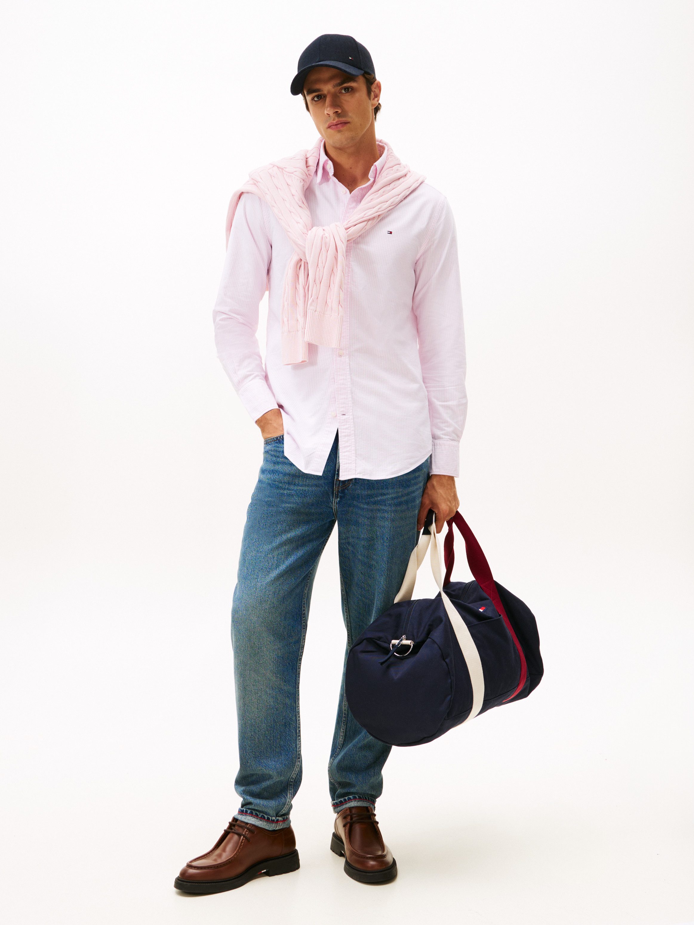 Tommy Hilfiger Langarmhemd HERITAGE OXFORD STRIPE Regular Fit SHIRT Regular Fit Oxford Casual
