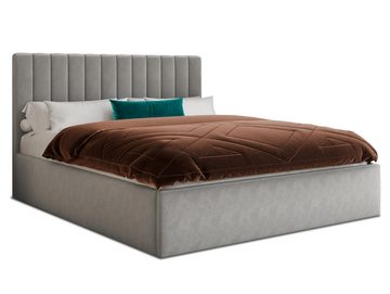 Sofnet Polsterbett Ovo (mit Bettkasten und Lattenrost), Doppelbett, Bett mit Gasdruckfeder