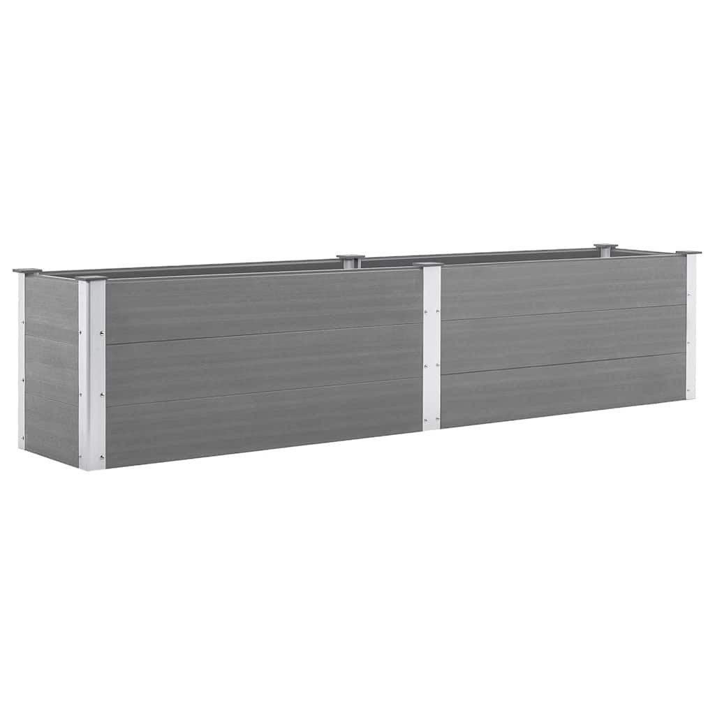 vidaXL Hochbeet Garten-Hochbeet 250 x 50 x 54 cm WPC Grau (1 St)