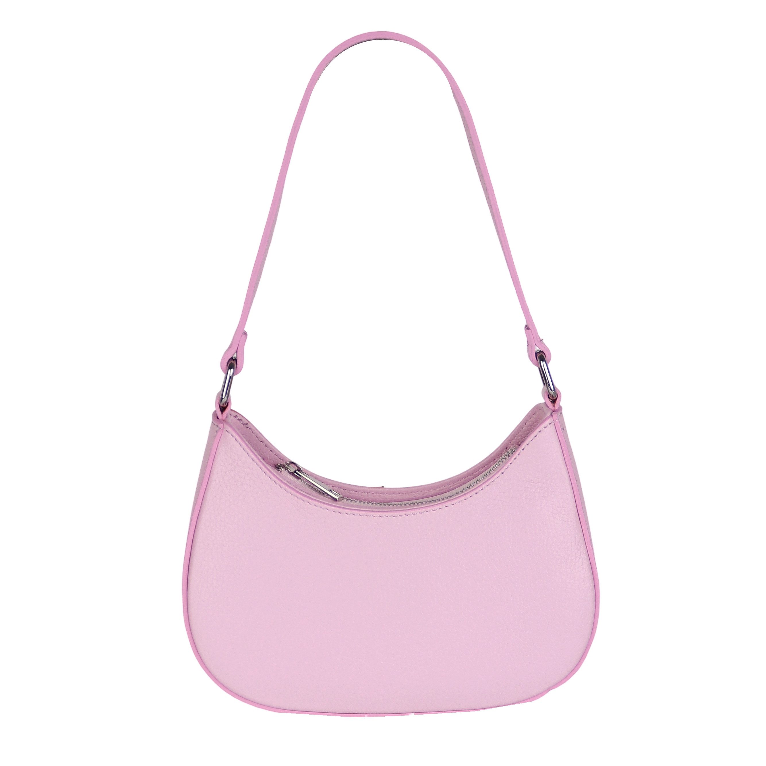 MIRROSI Umhängetasche Damen Schultertasche aus Echtleder, Made in Italy (ca.24x18x8cm), Crossbody aus Echtes Leder, zwei Riemen (kurz und lang)