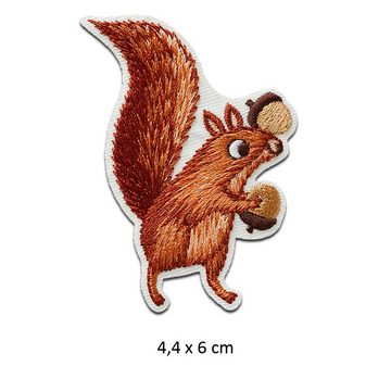 Catch the Patch Aufnäher Bügelbild, Aufbügler, Applikationen, Patches, Flicken, zum aufbügeln, Polyester, Aufnäher für Erwachsene - Wald Tiere Set 5 Stück Fuchs Igel