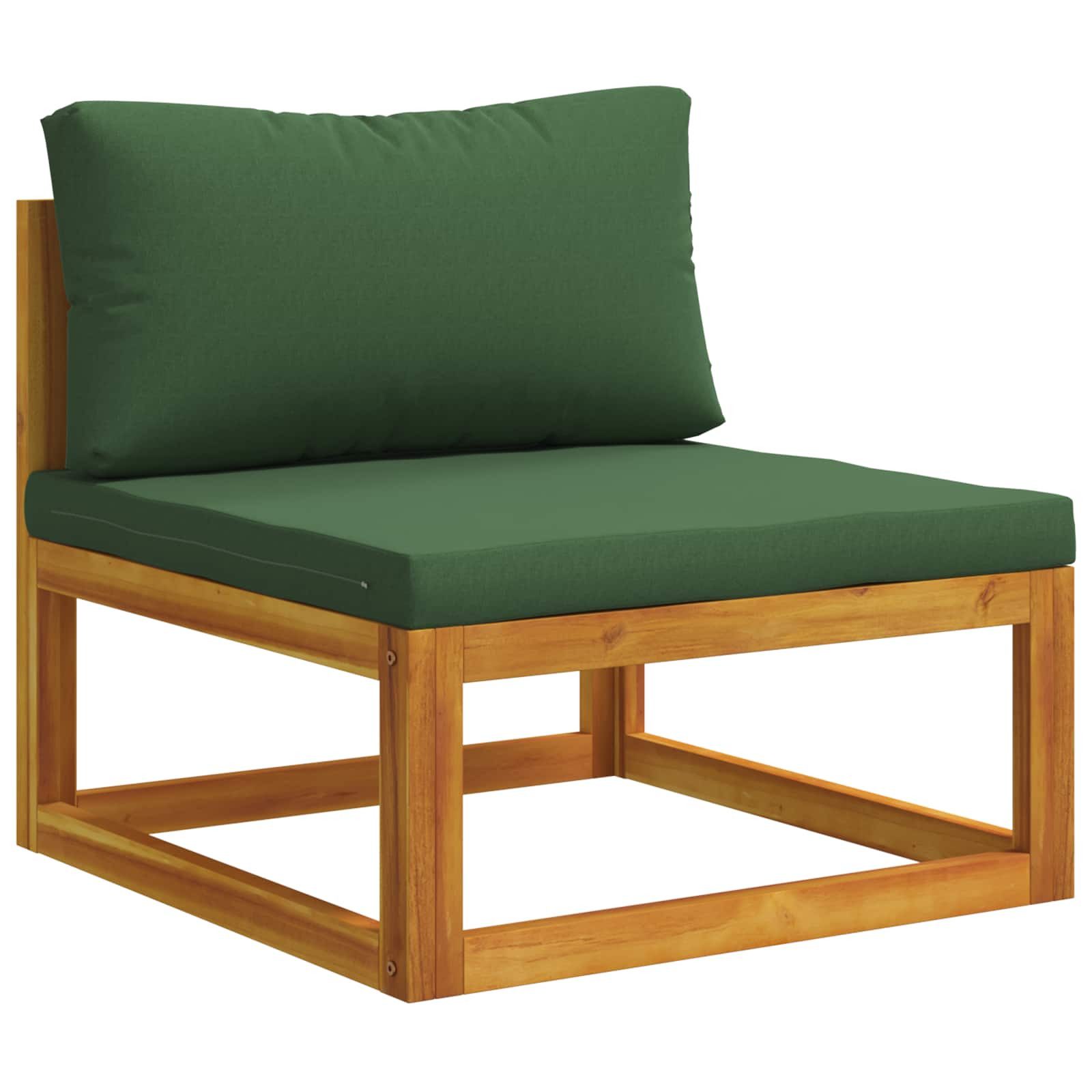 vidaXL Gartenlounge-Set 9-teiliges Garten-Lounge-Set, modular Natur Massivholz