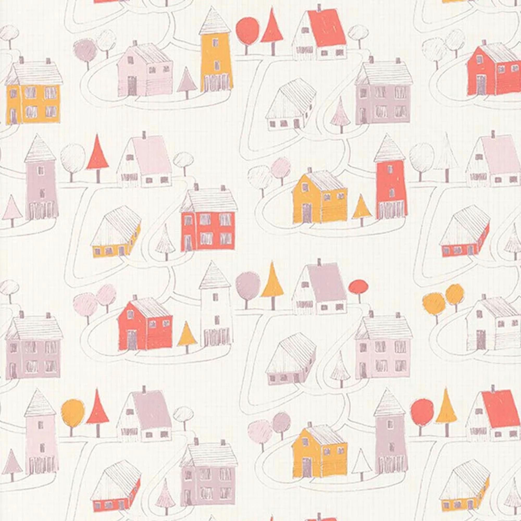 Casadeco Kindertapete Kindertapete Happy Dreams Dorf