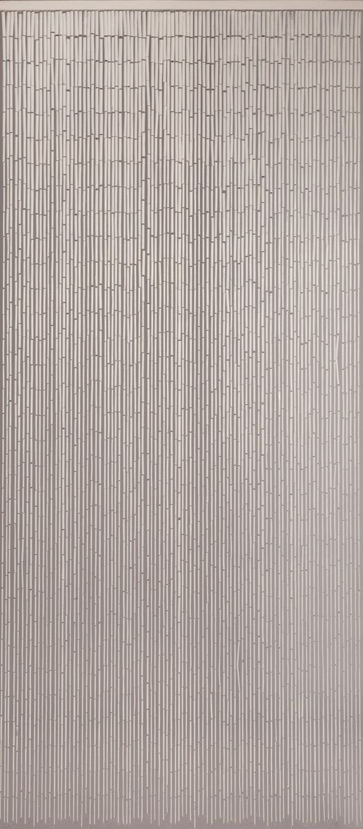 CONACORD Türvorhang Decona Dekovorhang weiß, Hakenaufhängung, halbtransparent, 90 x 200 cm, Bambus - blickdicht dank hoher Stranganzahl