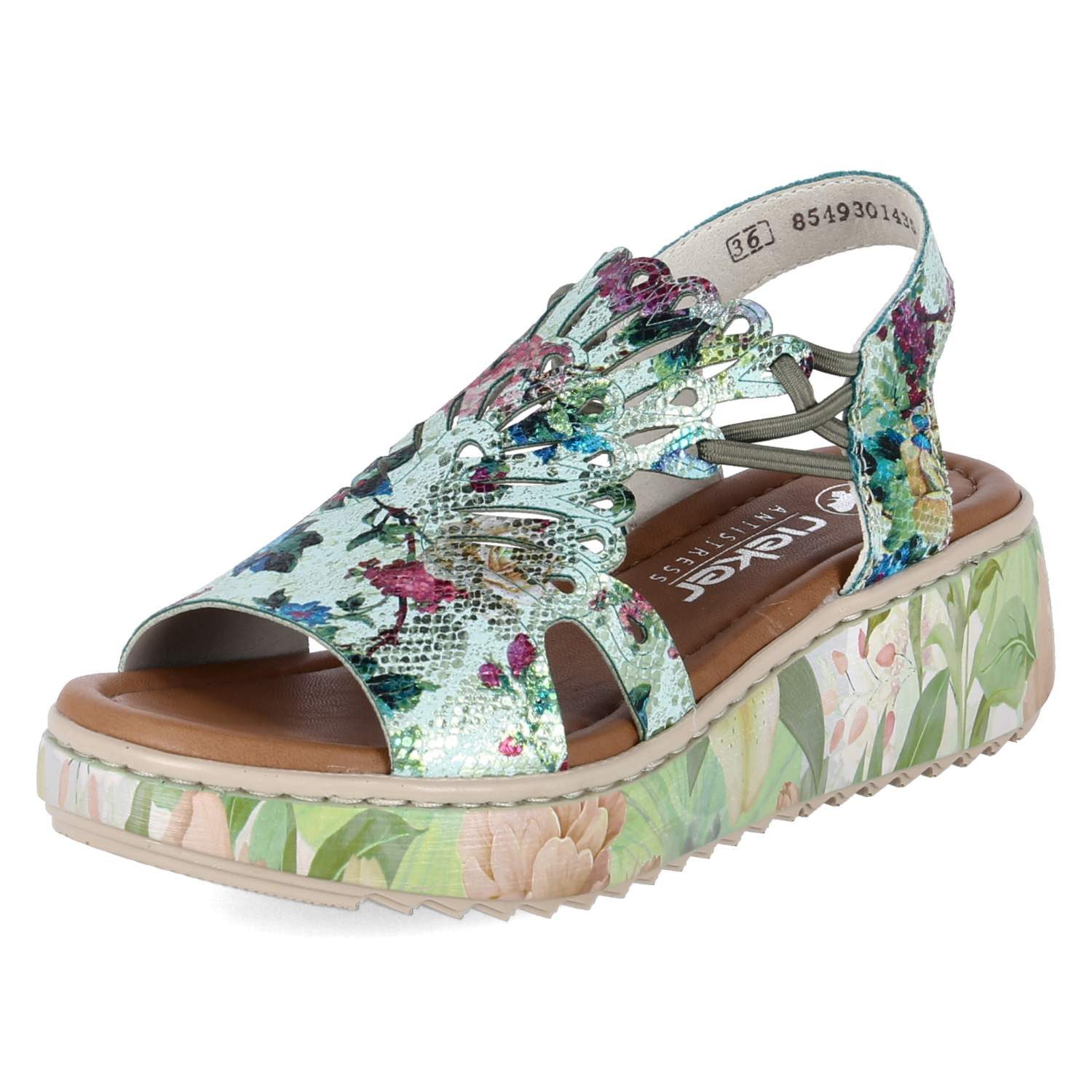 Rieker Rieker V1784-90 Damen Synthetik green Sandalette