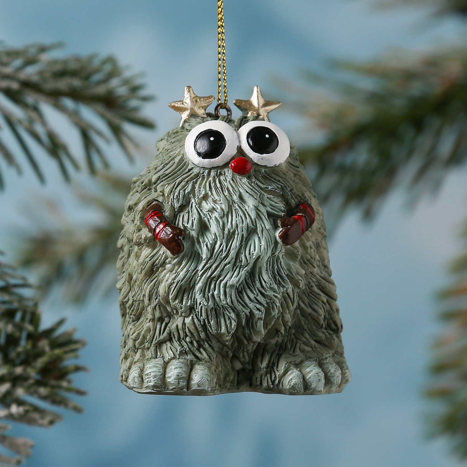 Baumhänger Weihnachtsfigur H: Tom Yeti MARELIDA Christbaumschmuck Weihnachtsbaumschmuck 8cm