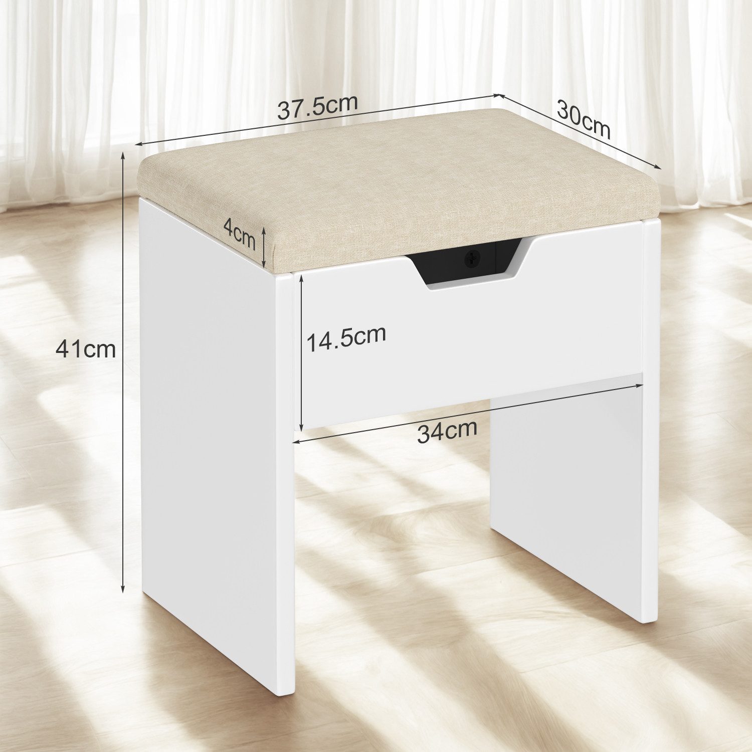 HOMALL Hocker Schminkhocker mit Stauraum, Kosmetikhocker (Mit Aufbewahrungs günstig online kaufen