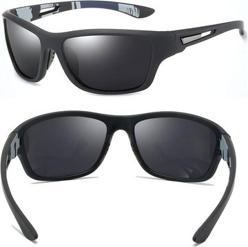 AquaBreeze Sonnenbrille 2 tlg Polarisierte Sonnenbrille Herren Damen Sommer Outdoor Mode (Set, 2-St., für Radfahren Golf Fahren Angeln Klettern) Leichtgewicht Sonnenbrille mit Seil Brillen