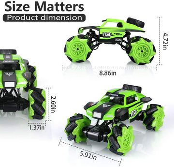IVSO RC-Monstertruck »RC-Monstertruck,Ferngesteuertes Auto, 4WD Road Stunt RC-Autos 2.4 GHz,«, RC-Trucks im Maßstab 1:16 mit 2 Batterien im 360 ° -Dreh, elektrisches Spielzeug-RC-Auto für Jungen und Mädchen,grün