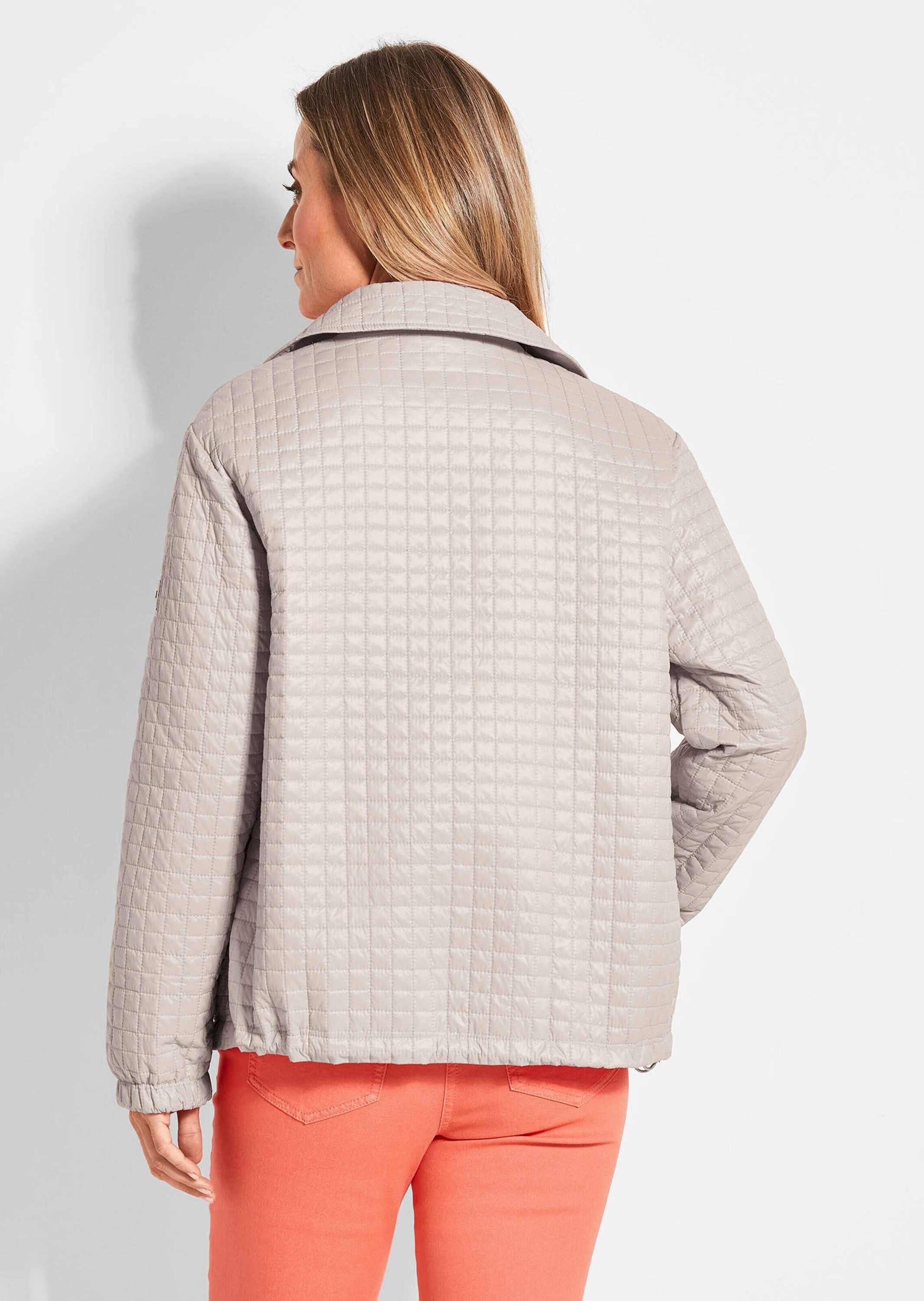 GOLDNER Outdoorjacke Leicht wattierte Outdoorjacke mit Hemdkragen Hemdjacke mit Gummibund und Reißverschluss