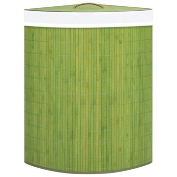 möbelando Wäschetonne 3003216 (LxBxH: 37x52,3x65 cm), aus Bambus, Gewebe in Grün