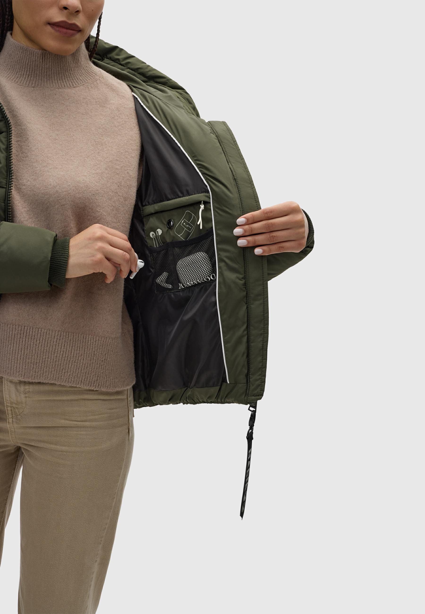 Marikoo Steppjacke Amayaa-1 Gesteppte Damen Jacke mit großer Kapuze