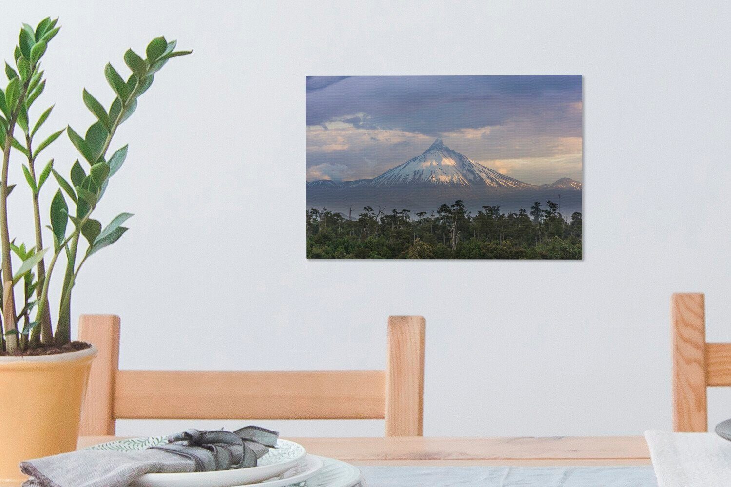 Wanddeko, den OneMillionCanvasses® auf Aufhängefertig, cm Blick (1 Puyehue-Nationalpark Vulkan 30x20 Wandbild Südamerika, Leinwandbilder, Leinwandbild in im St),