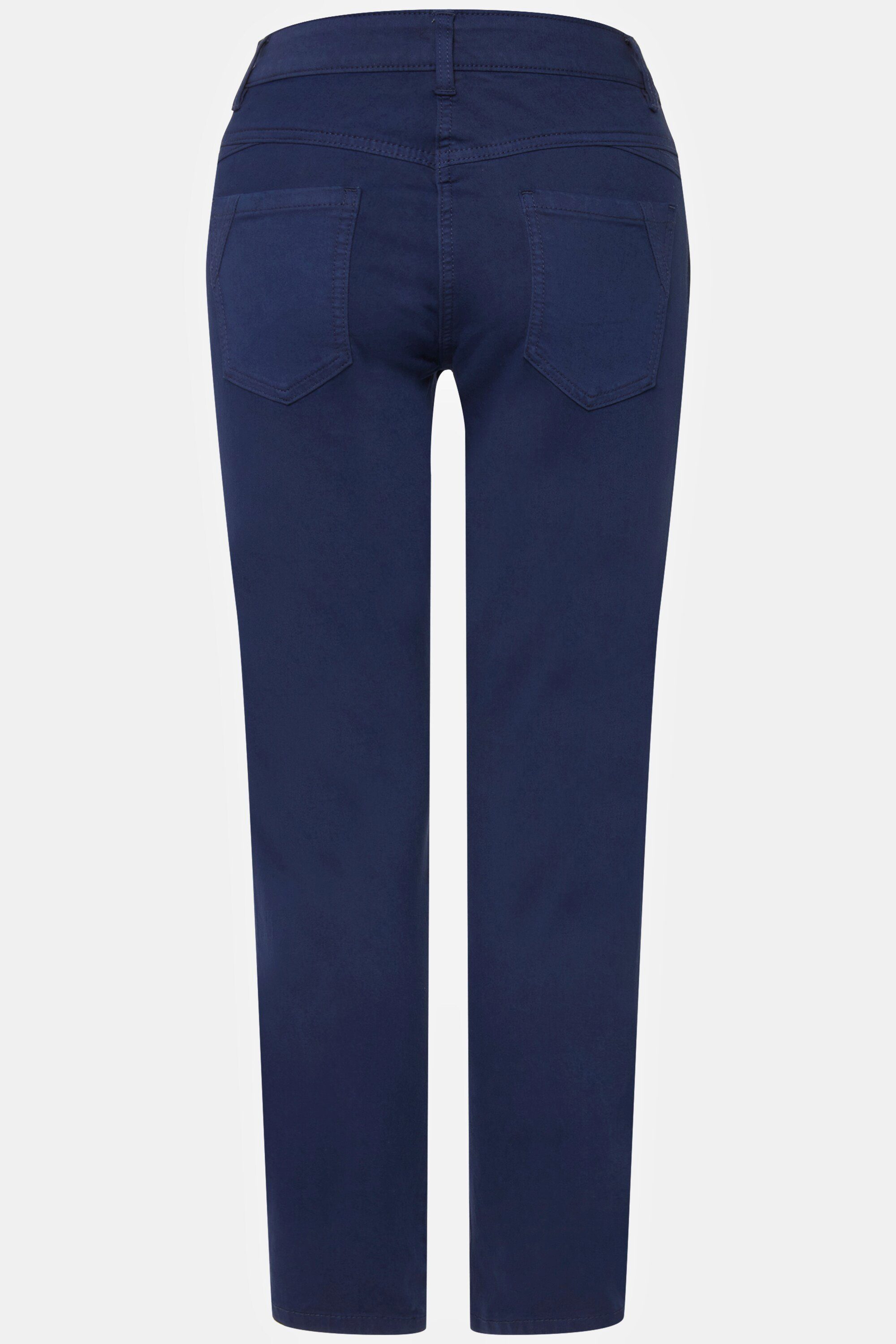 Tina Laurasøn Jeans 5-Pocket-Jeans seitliche jeansblau gerade Zierfalten Passform