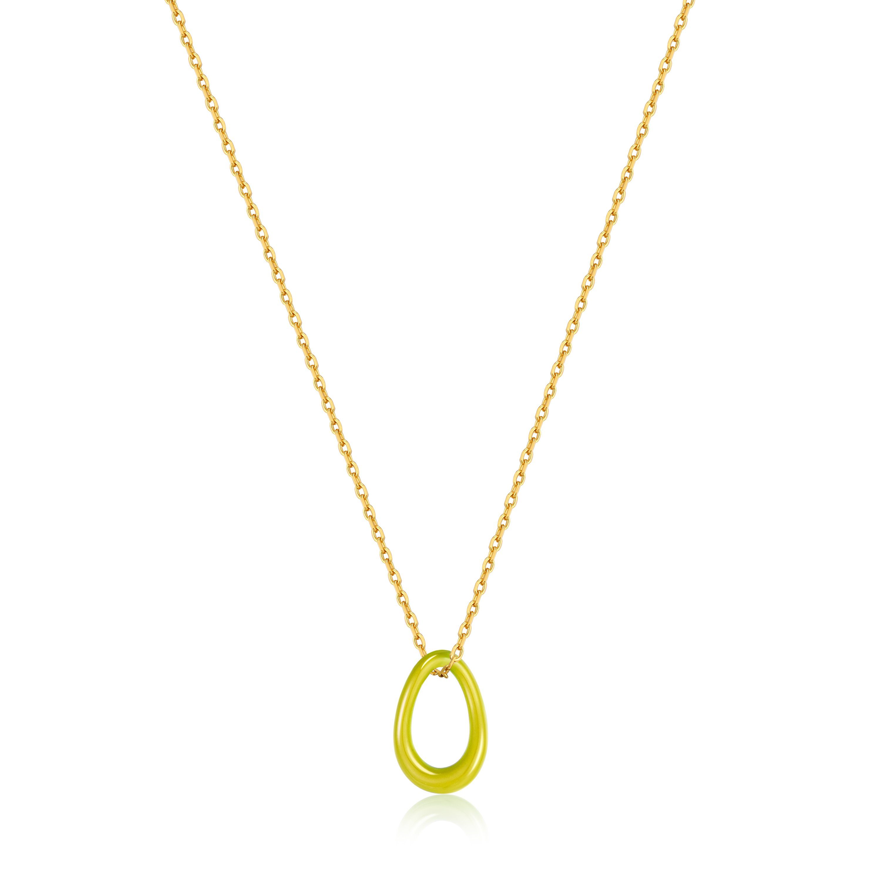 Ania Haie Kette ohne Anhänger Neon Yellow Twisted Pendant 925er Sterlingsilber