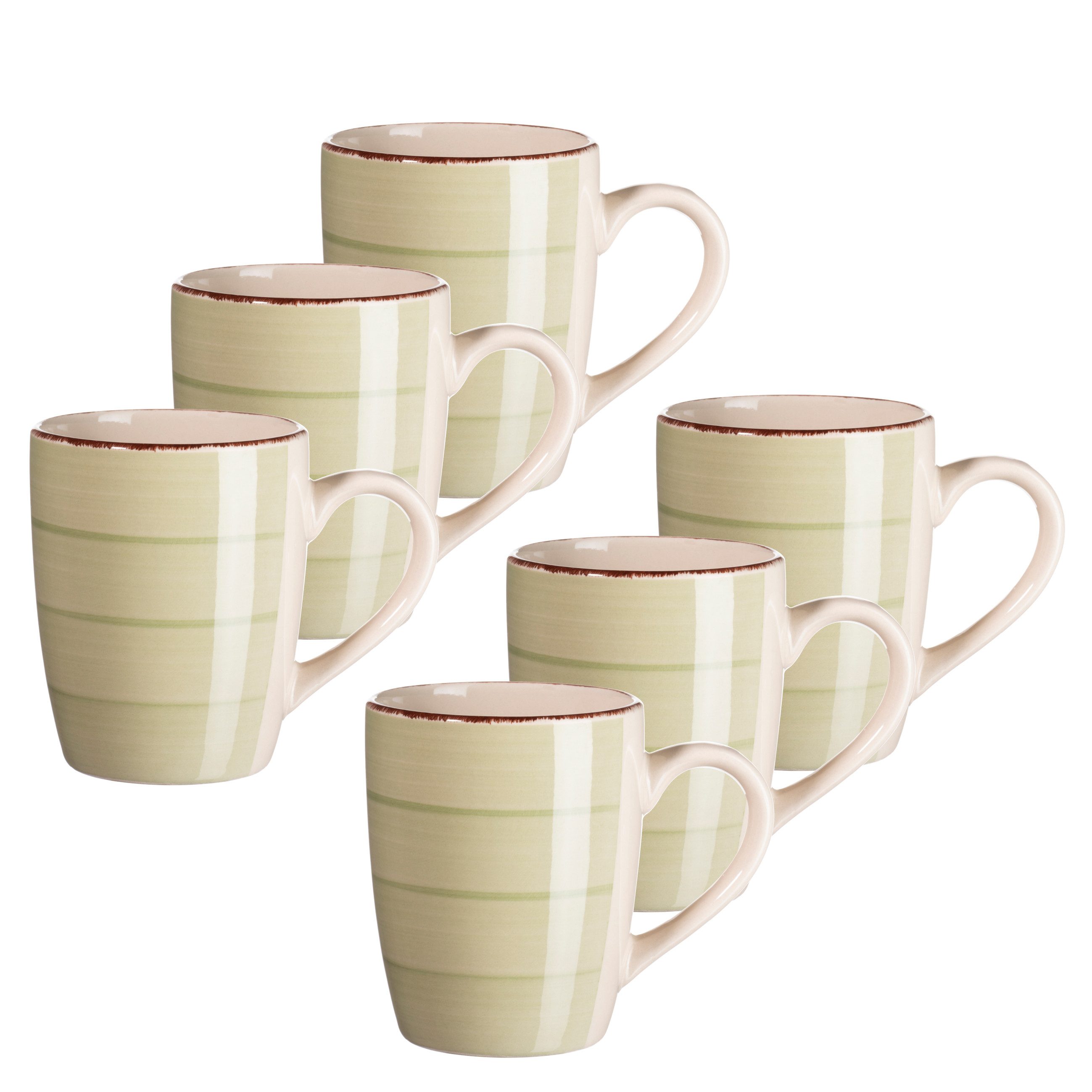 MÄSER Becher LUMACA, 6-tlg., Steinzeug