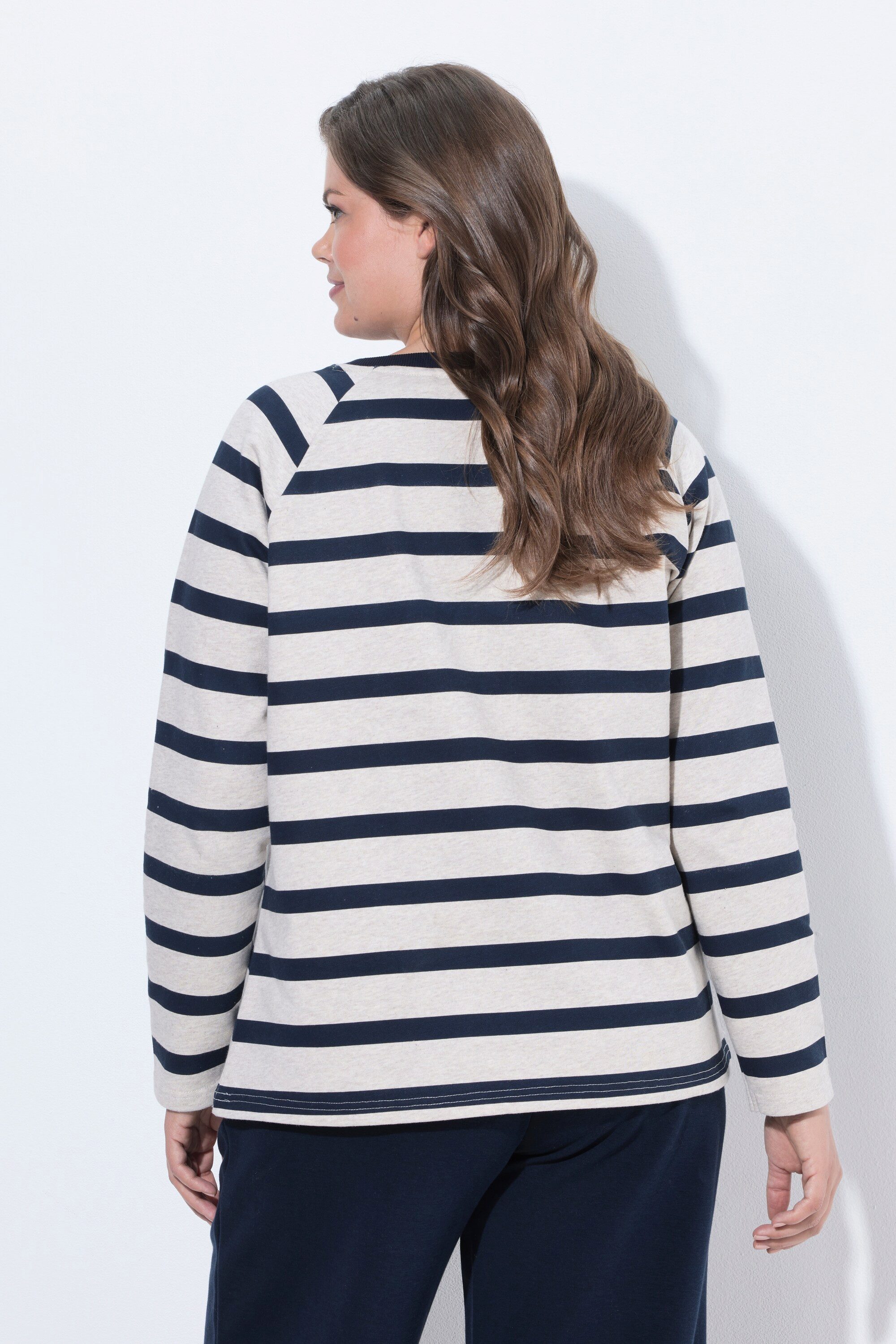 Laurasøn Sweatshirt Sweatshirt Ringel Rundhalsausschnitt Langarm – Bild 3 von 4
