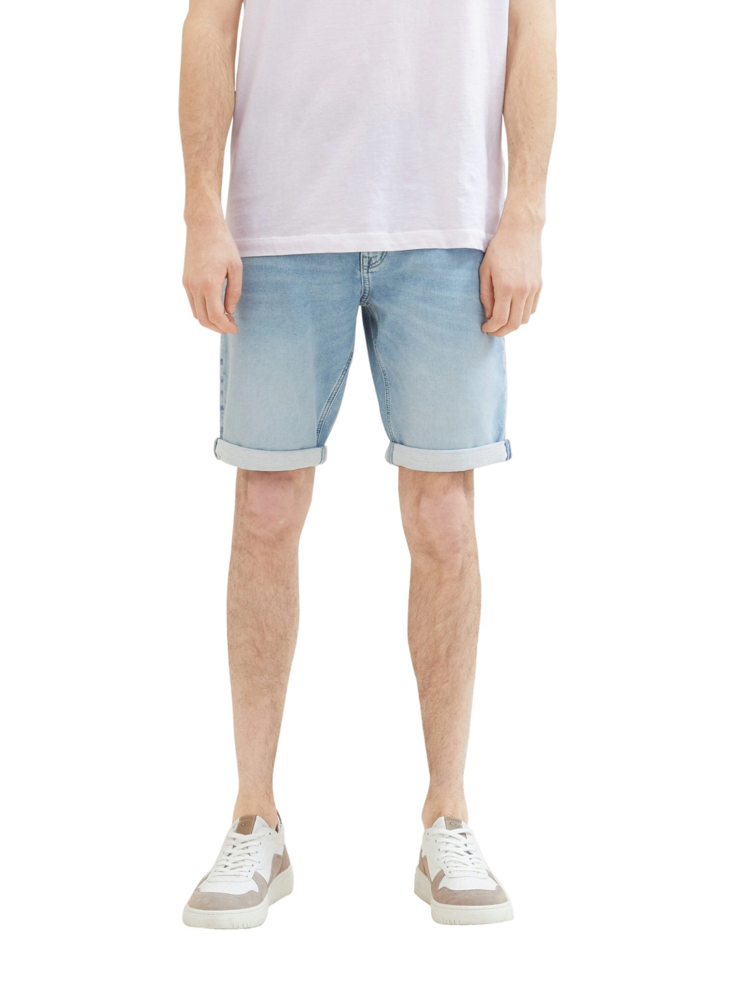 TOM TAILOR Bermudas N blau, Casual, Baumwolle, Unifarben, Slim Fit, Mittel