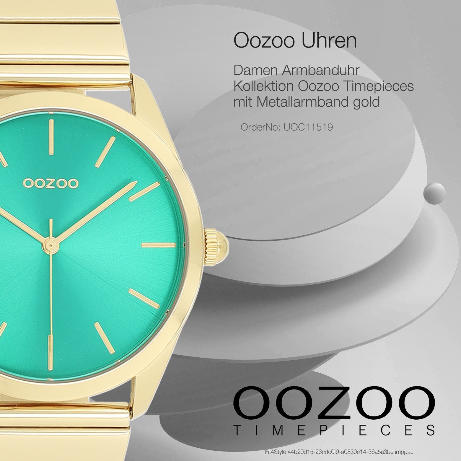 OOZOO Quarzuhr Oozoo Unisex Armbanduhr Timepieces Analog, (Analoguhr), Damen, Herrenuhr rund, groß (ca. 40mm) Metallarmband, Casual-Style