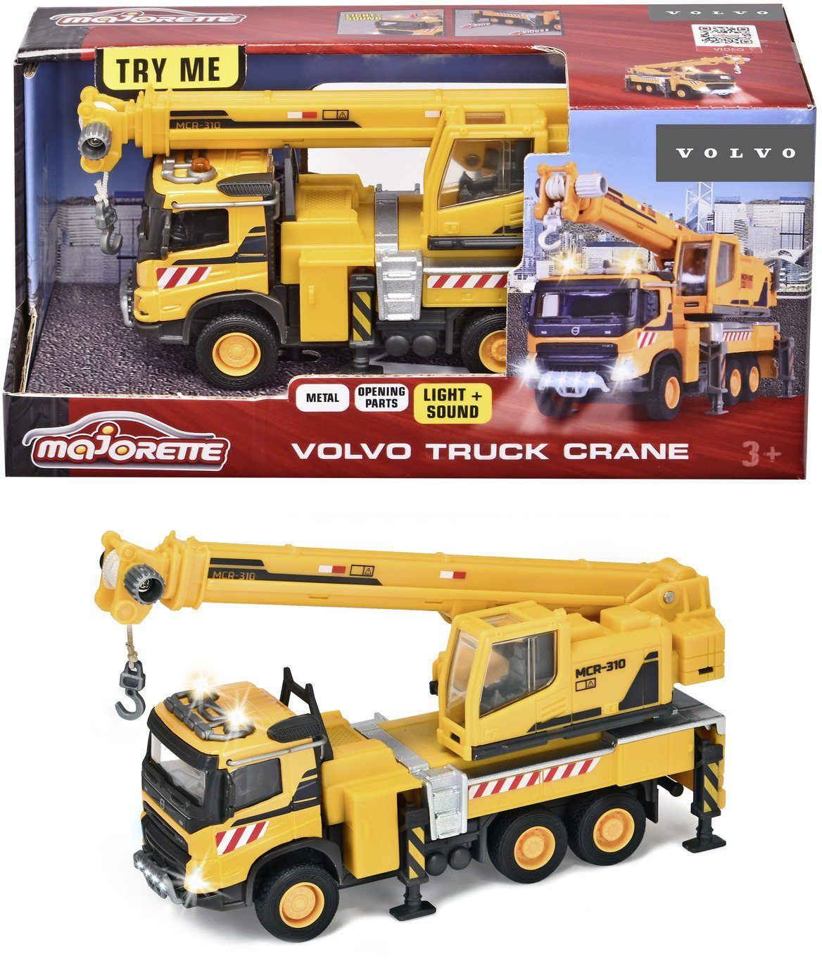 majORETTE Spielzeug-Kran Spielzeugauto Baustelle Kran Volvo günstig online kaufen