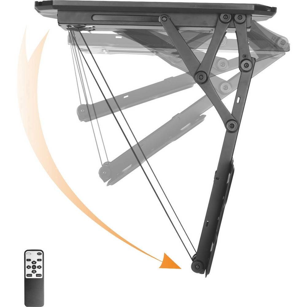 SpeaKa Professional TV-Deckenhalterung "Motorisiert" TV-Deckenhalterung, (Mit Fernbedienung, Ausziehbar, Motorisiert)