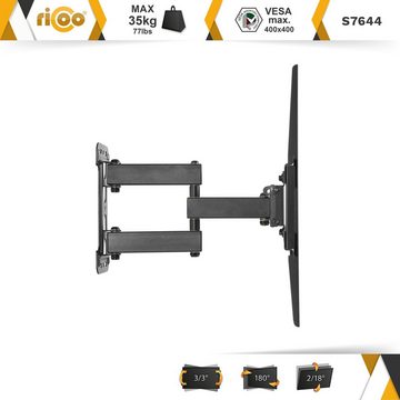 RICOO S7644 TV-Wandhalterung, (bis 55 Zoll, schwenkbar neigbar ausziehbar Fernseher Halter universal VESA 400x400)