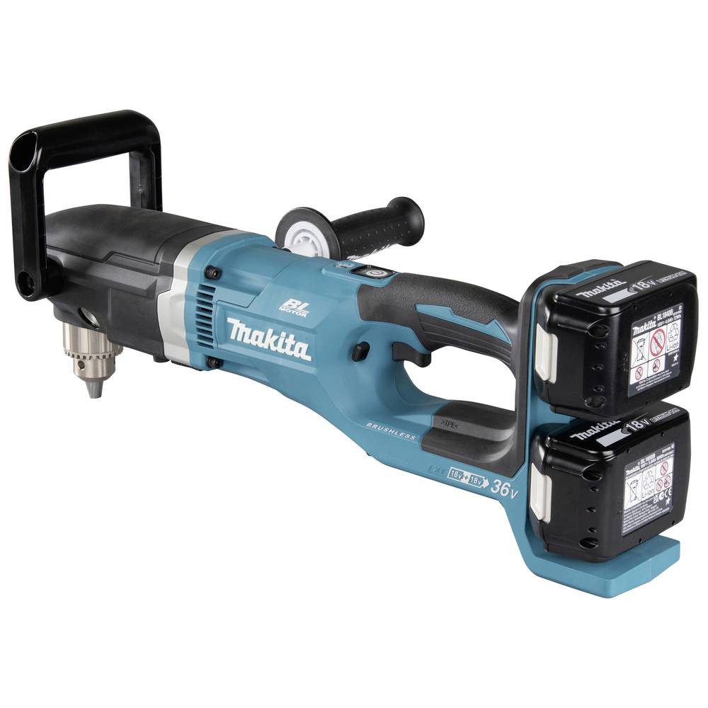 Makita Bohrmaschine Akku-Winkelbohrmaschine 2x18V (ohne Akku, ohne Ladegerät) im DDA460ZK, ohne Akku, inkl. Koffer