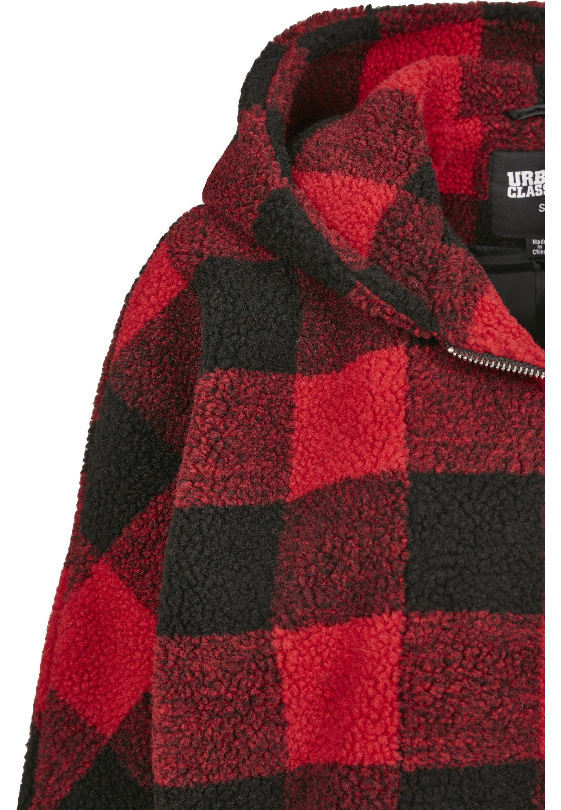 URBAN CLASSICS Winterjacke Urban Classics Damen Ladies Hooded Oversized Check Sherpa Jacket (1-St)