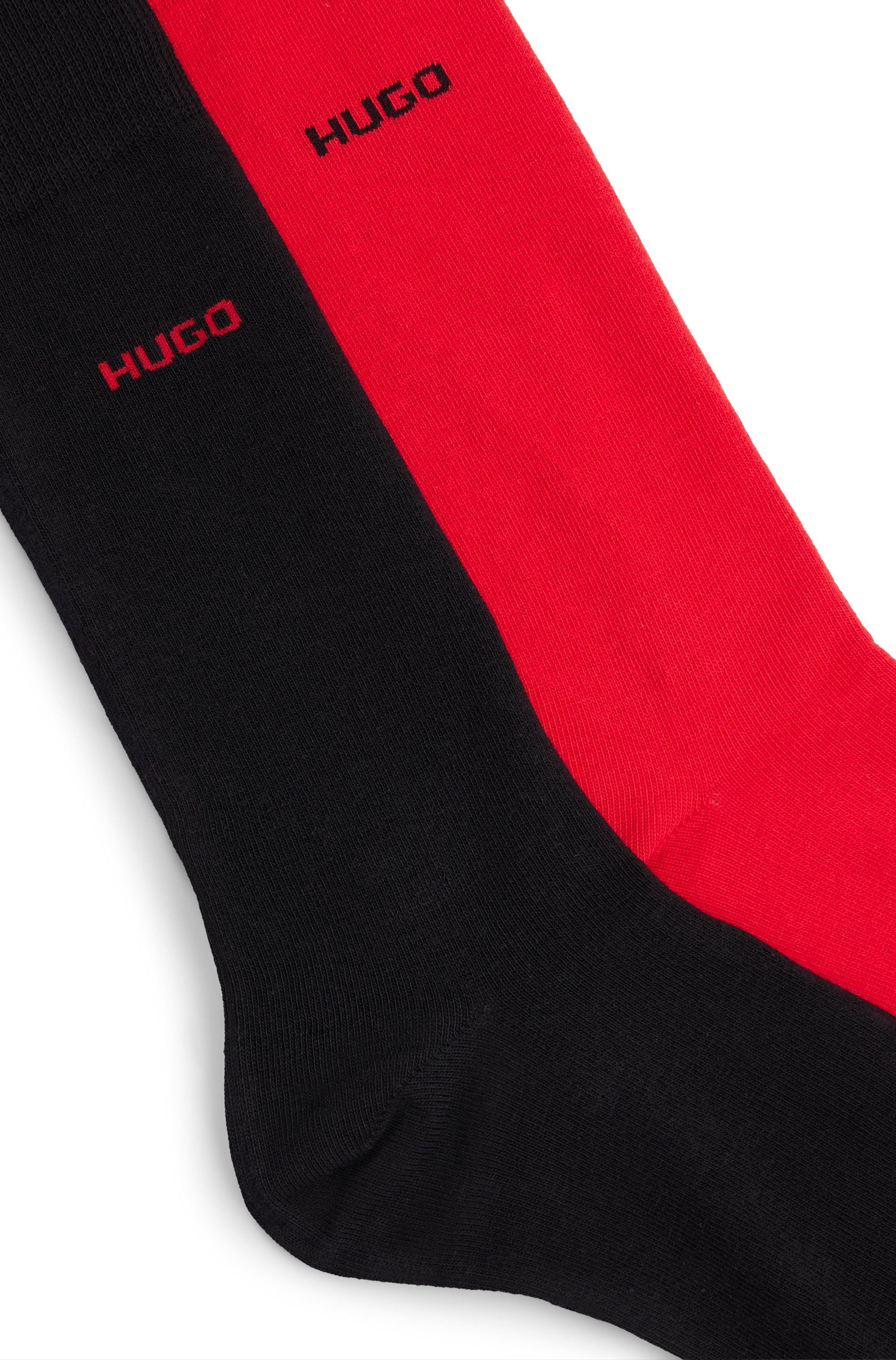 HUGO Businesssocken 2P RS UNI CC (Packung, 2-Paar, 2er Pack) mit kontrastfa günstig online kaufen