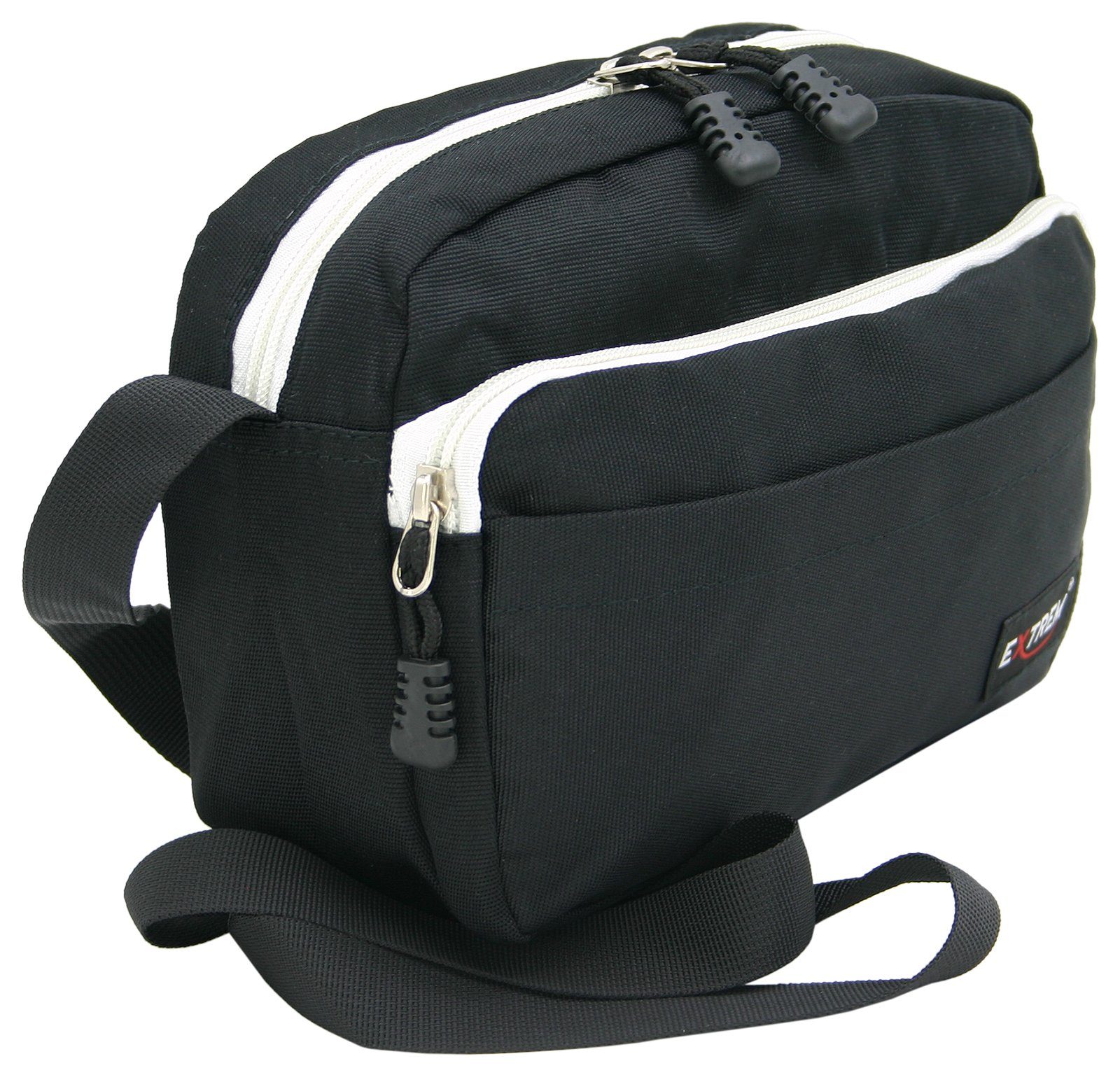 BAG STREET INTERNATIONAL Schultertasche - Kleine Umhängetasche, Freizeittasche - Nylon crossbag, Schwarz