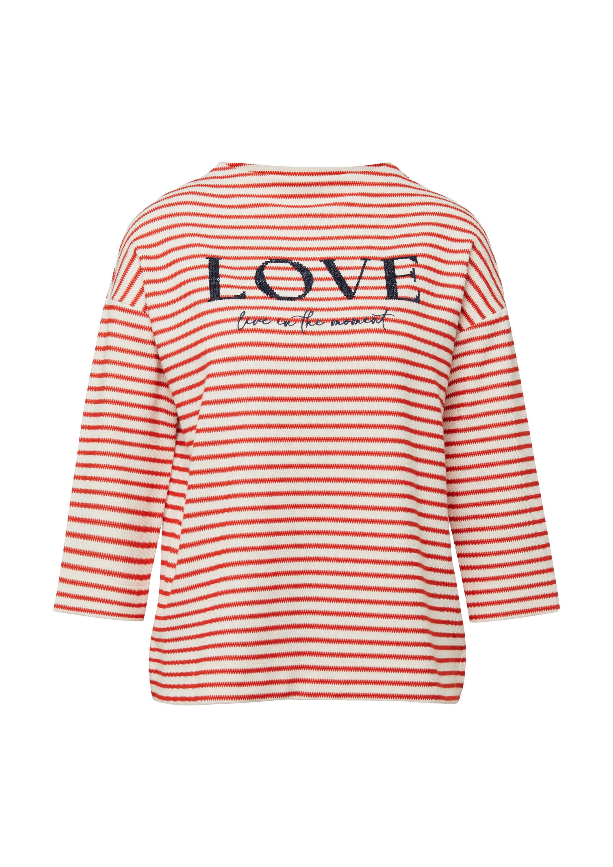 s.Oliver 3/4 Arm-Pullover Sweatshirt Strukturiertes Sweatshirt mit 3/4-Ärme günstig online kaufen