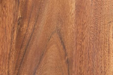 SAM® Baumkantentisch Laurentio (1 Tisch und 1 Gestell), echte Baumkante, nougatfarben, Akazienholz massiv, Tischstärke 26mm