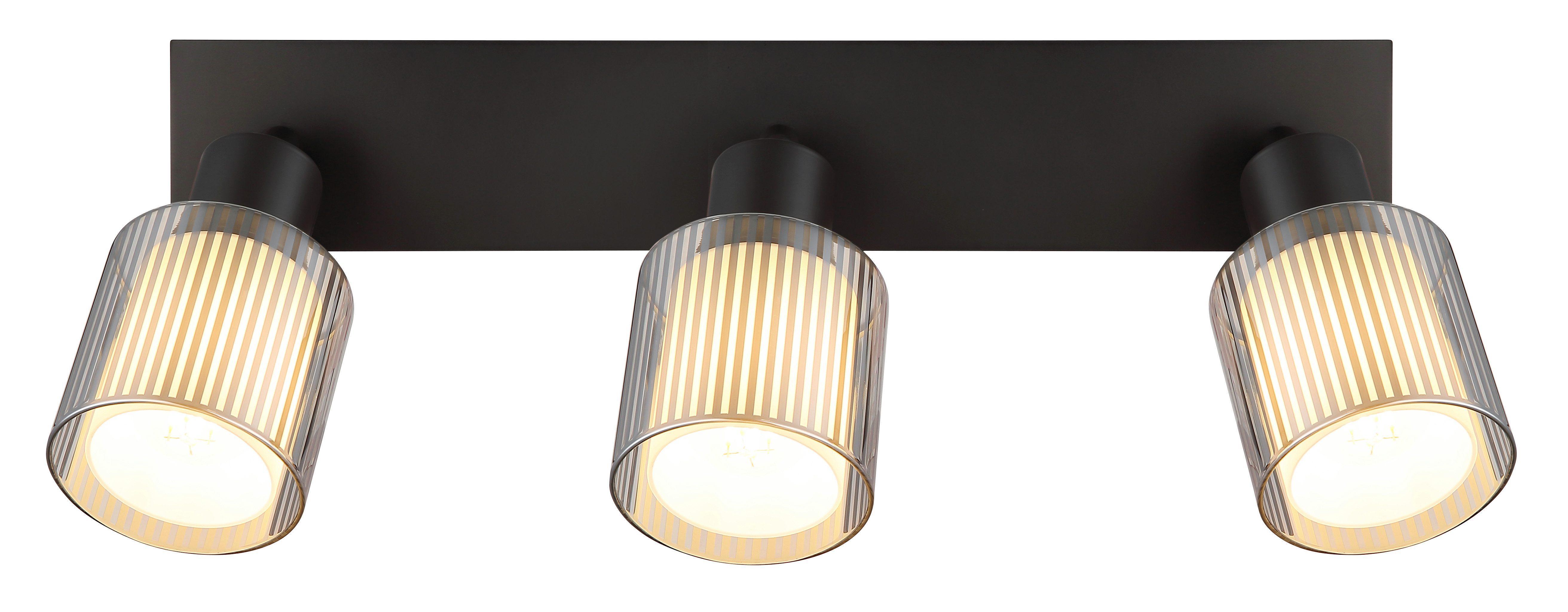 GLOBO LIGHTING Deckenspot VILLEGAS, ohne Leuchtmittel, Strahler Schwarz-Chrom, Glas opal/verchromt, dreh-/schwenkbar, E14