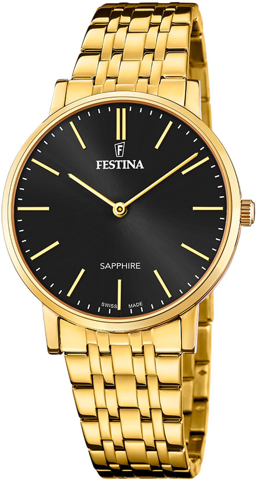 Festina Quarzuhr F20046/5, Armbanduhr, Damenuhr, Herrenuhr, Swiss Made, Edelstahlarmband, analog